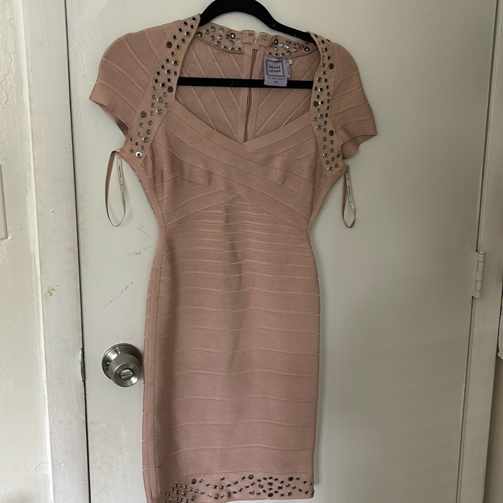 herve lever pink dress size xs